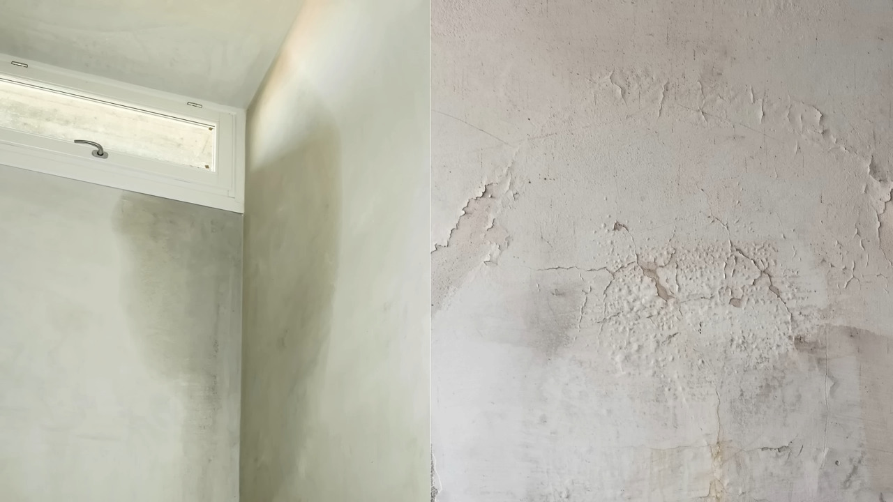 mrlje na zidovima i plafonu kao posledica loših vodovodnih instalacija