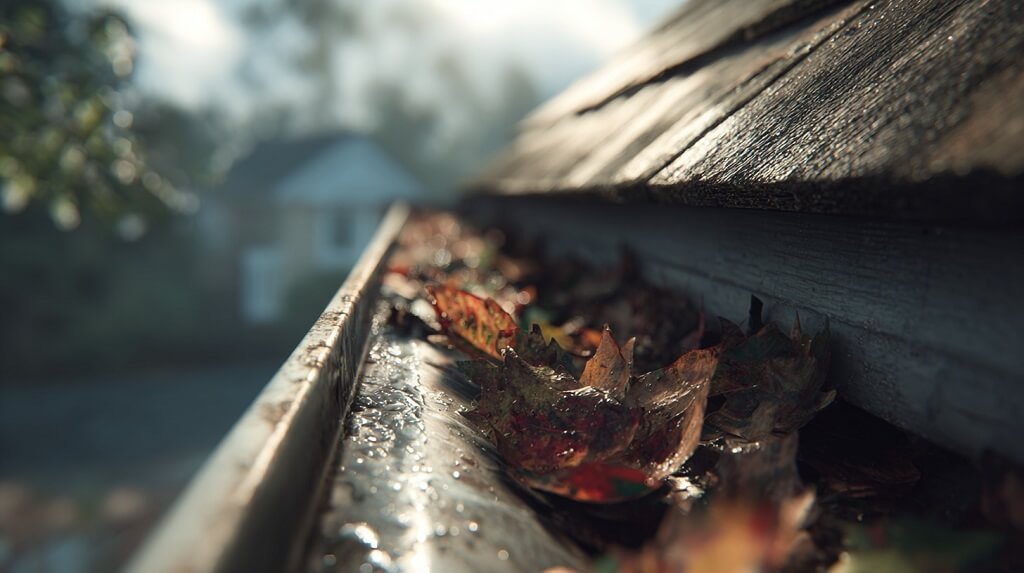 Oluk začepljen lišćem i prljavštinom