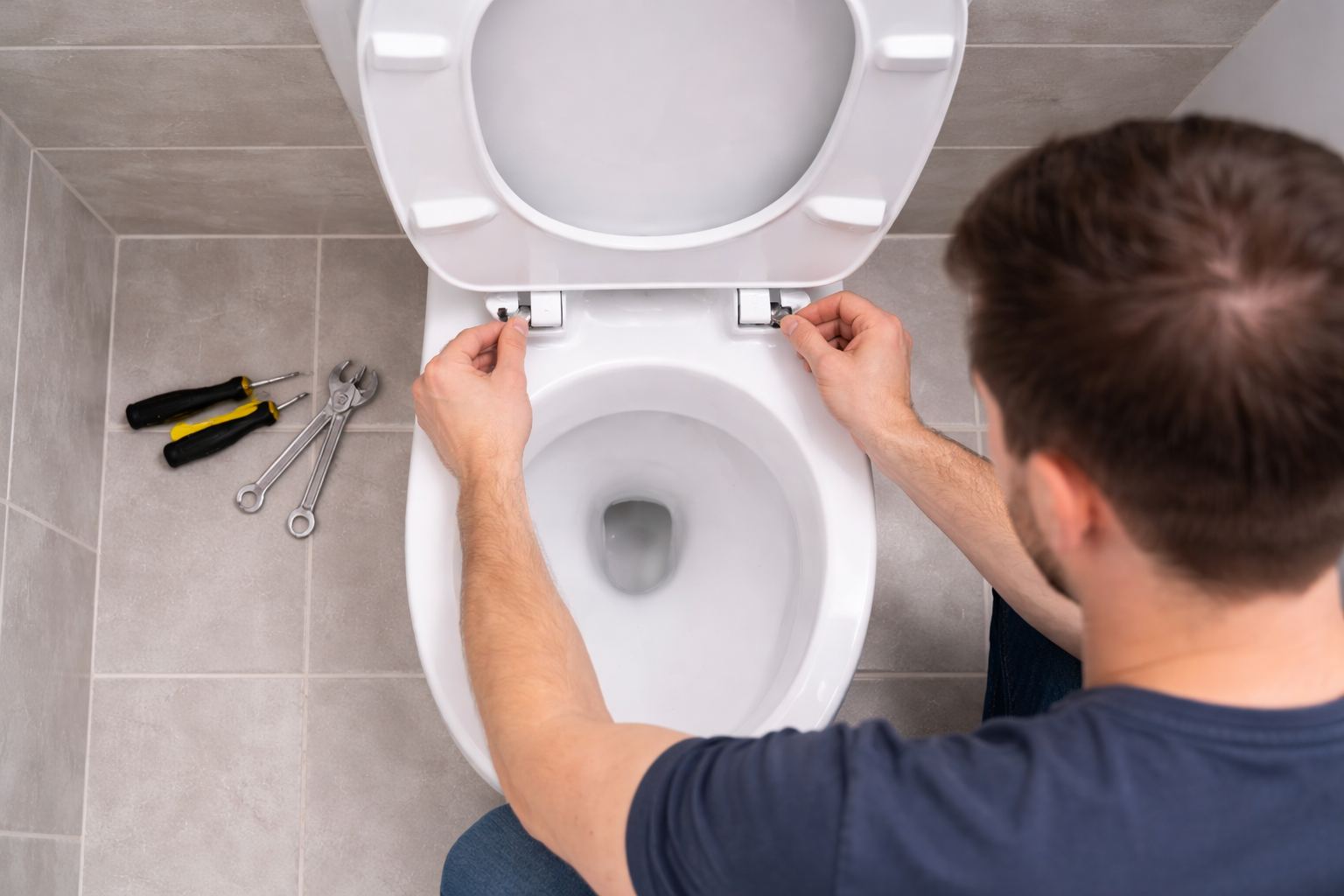 Covek koji menja dasku na vece solji